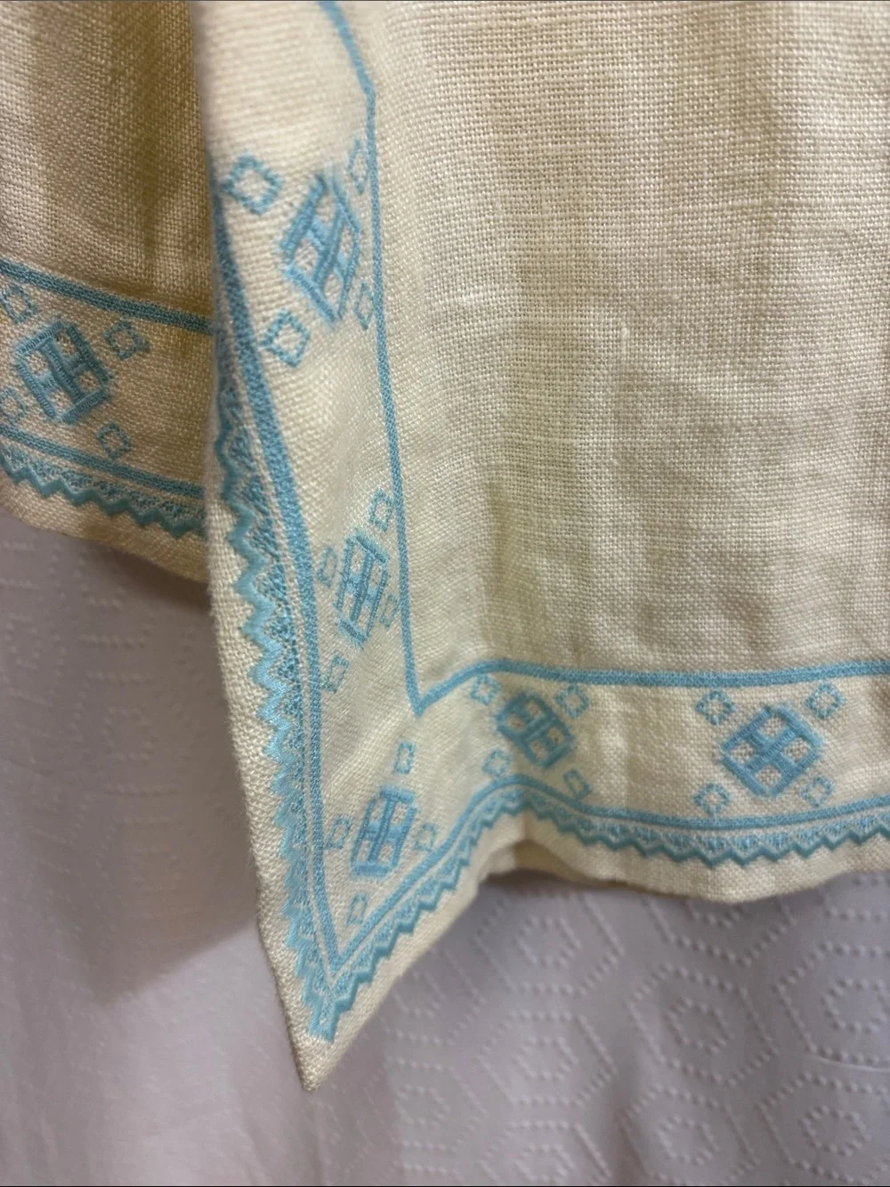 Tory Burch Linen Embroidery Embroidered Tunic Mini Dress Linen Boho 12